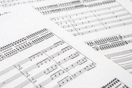 Two sheets of music.